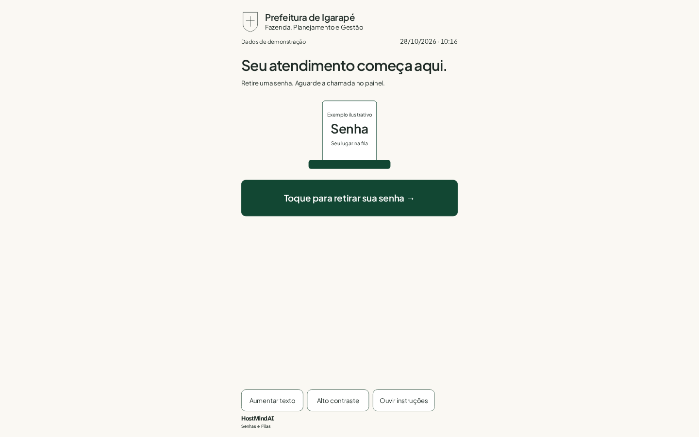 Totem, captura da demonstração.